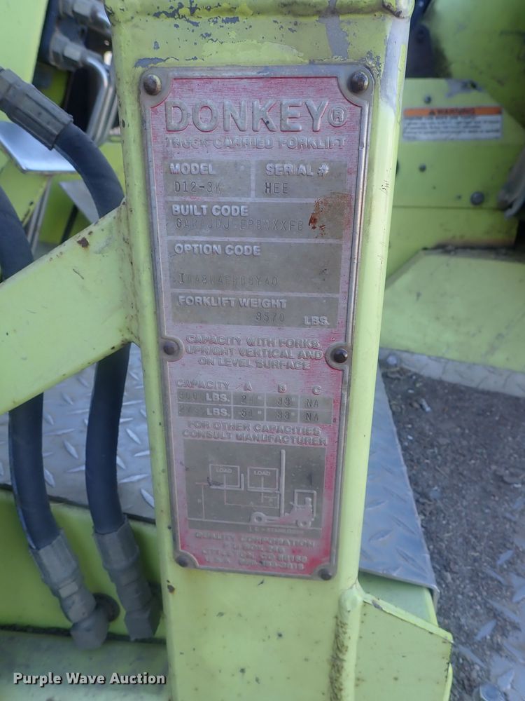 image for item DI7315 Donkey D12-3K  piggyback forklift