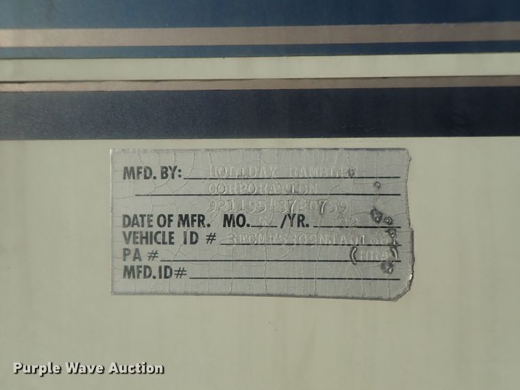 image for item DI7390 1992 Holiday Rambler Imperial M37CBXS  RV