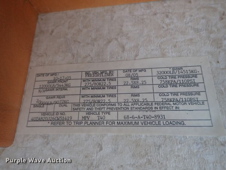 image for item DI7392 2006 Gulfstream Tourmaster MPVT40  RV