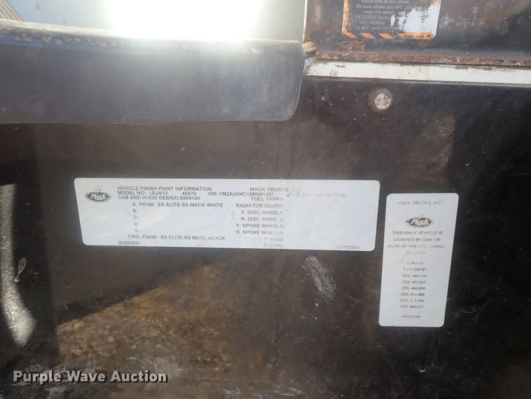 image for item DI7412 2008 Mack LEU613  refuse truck