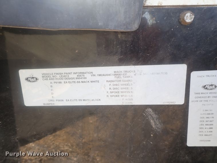 image for item DI7412 2008 Mack LEU613  refuse truck