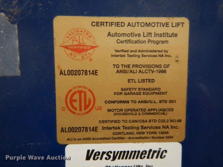 image for item DI8209 Challenger CL9 automotive lift