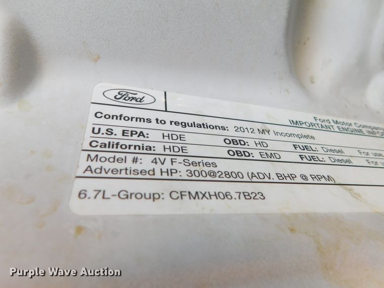 image for item DJ5846 2012 Ford F550 Super Duty XL  truck cab and chassis