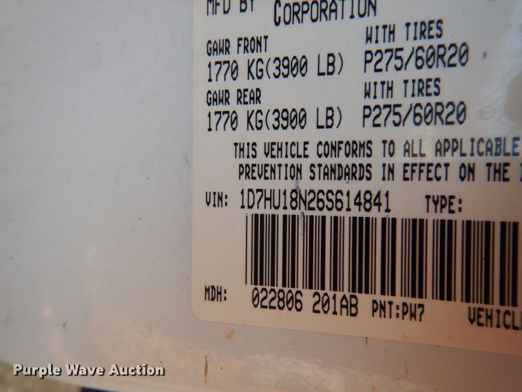 image for item DJ6739 2006 Dodge Ram 1500  Quad Cab pickup truck