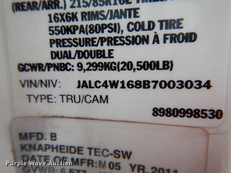 image for item DJ6743 2011 Isuzu NPR  box truck