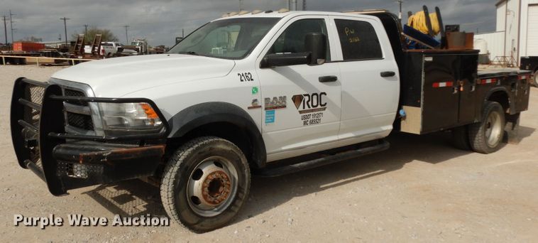 image for item DJ8081 2015 Dodge Ram 5500HD  Crew Cab flatbed truck