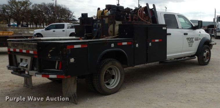 image for item DJ8081 2015 Dodge Ram 5500HD  Crew Cab flatbed truck
