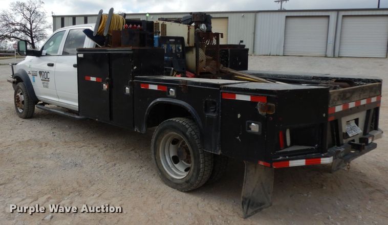 image for item DJ8081 2015 Dodge Ram 5500HD  Crew Cab flatbed truck