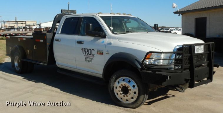 image for item DJ8097 2012 Dodge Ram 5500HD  Crew Cab flatbed truck