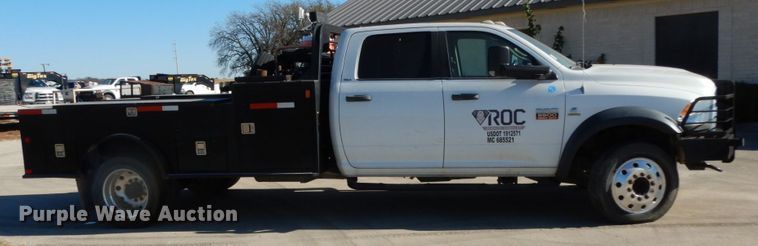 image for item DJ8097 2012 Dodge Ram 5500HD  Crew Cab flatbed truck