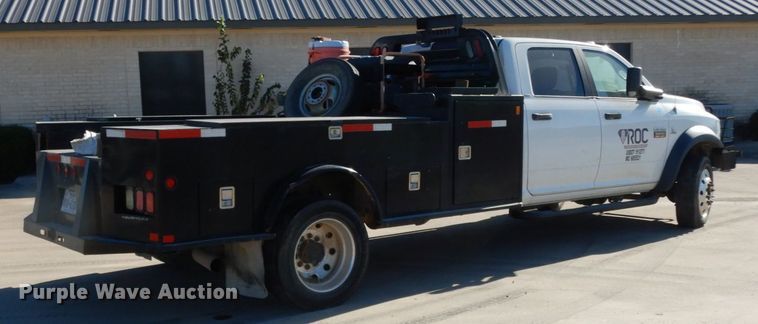 image for item DJ8097 2012 Dodge Ram 5500HD  Crew Cab flatbed truck