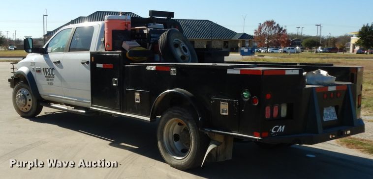 image for item DJ8097 2012 Dodge Ram 5500HD  Crew Cab flatbed truck