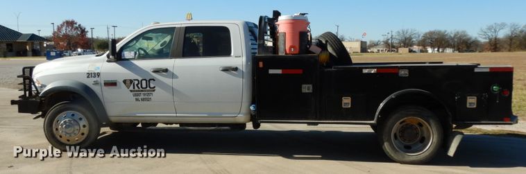 image for item DJ8097 2012 Dodge Ram 5500HD  Crew Cab flatbed truck