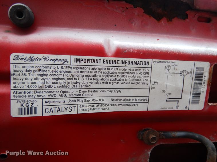 image for item DJ8123 2003 Ford F550 Super Duty  dump truck