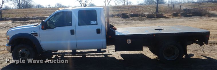 image for item DJ8564 2008 Ford F550 Super Duty XL  Crew Cab flatbed truck