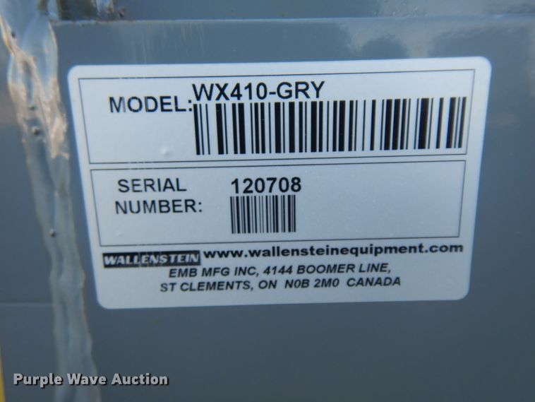 image for item EY9130 Wallenstein WX410-GR skid steer log splitter