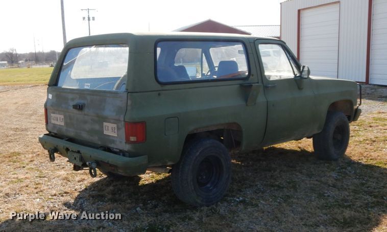 image for item FG9713 1986 Chevrolet D10 Military Blazer  Custom Deluxe SUV