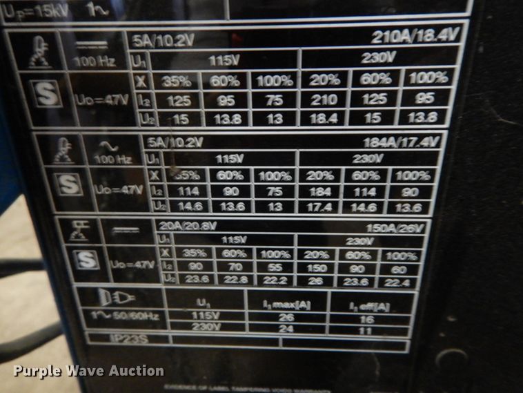 image for item FG9748 Miller Syncrowave 210 TIG welder