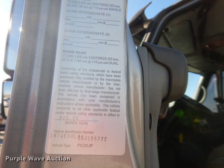 image for item FW9978 2006 International 7400 CXT Crew Cab dump bed truck