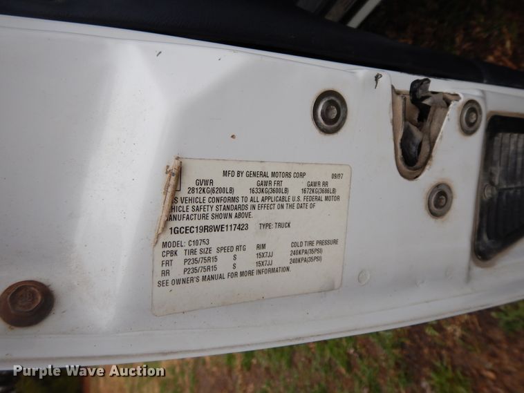 image for item GK9588 1998 Chevrolet C1500  Ext. Cab pickup truck