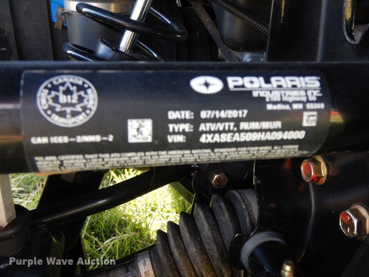 image for item GK9637 2017 Polaris Sportsman 450 HO  ATV