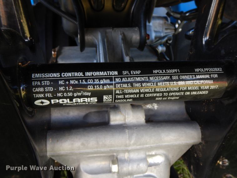 image for item GK9637 2017 Polaris Sportsman 450 HO  ATV