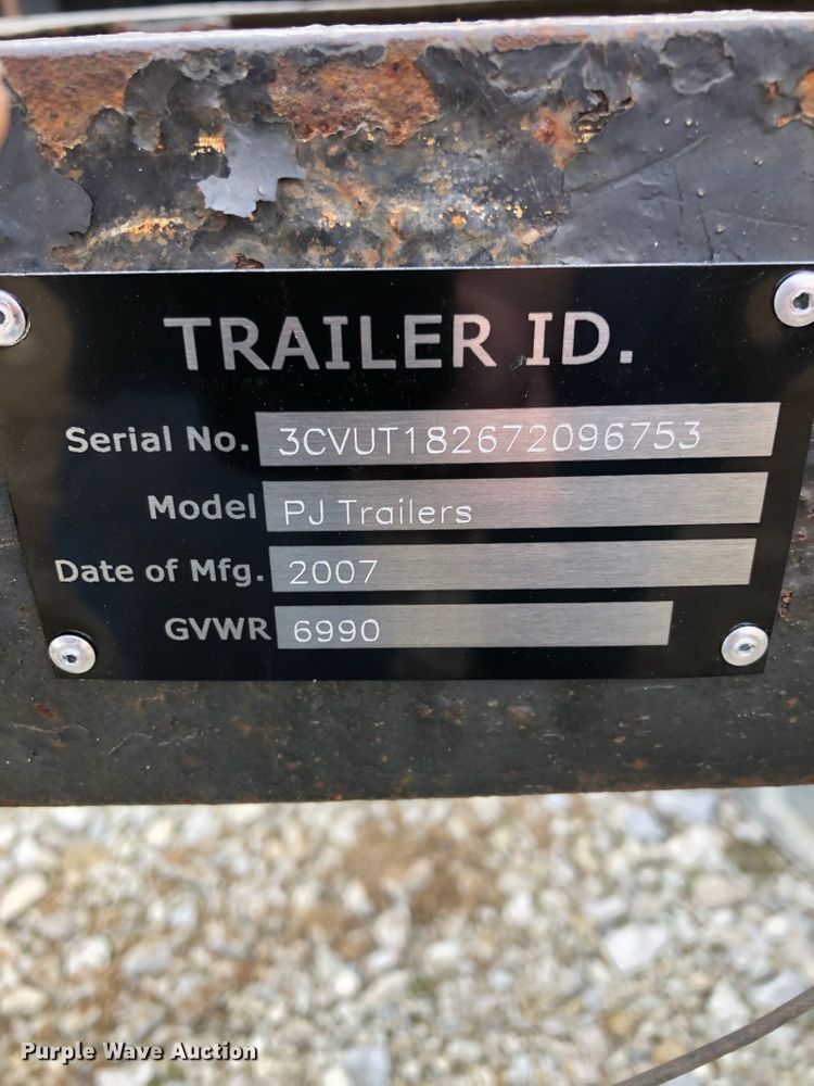 image for item HD9225 2007 PJ utility trailer