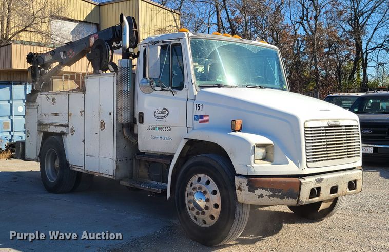 image for item HM9336 2001 Freightliner FL70  service truck with crane