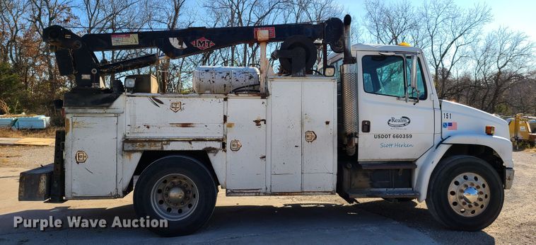 image for item HM9336 2001 Freightliner FL70  service truck with crane