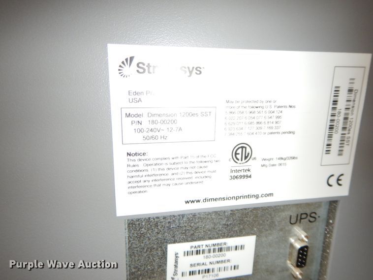 image for item HP9070 Stratasys Dimension SST 1200 ES 3D printer