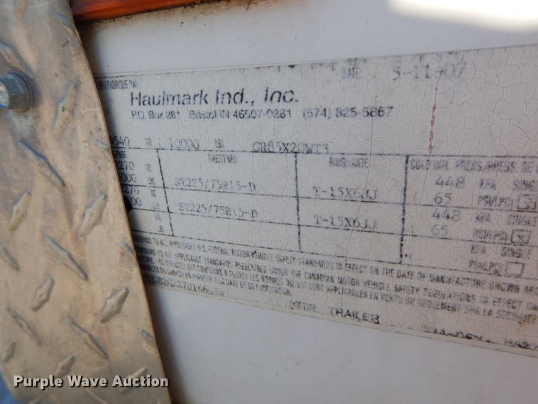 image for item HP9085 2007 Haul Mark enclosed cargo trailer