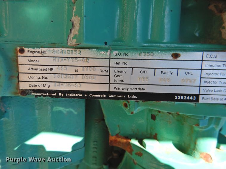 image for item HU9673 1988 Onan  generator