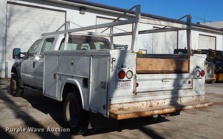 image for item HU9865 2008 Ford F550 Super Duty  Crew Cab utility truck