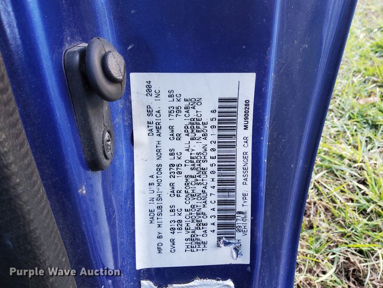 image for item HV9533 2005 Mitsubishi Eclipse