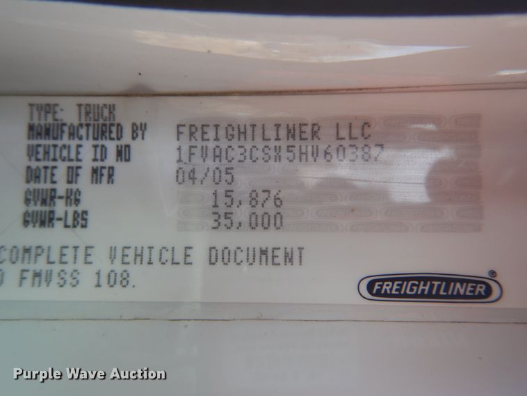 image for item HV9548 2005 Freightliner Business Class M2  dump truck