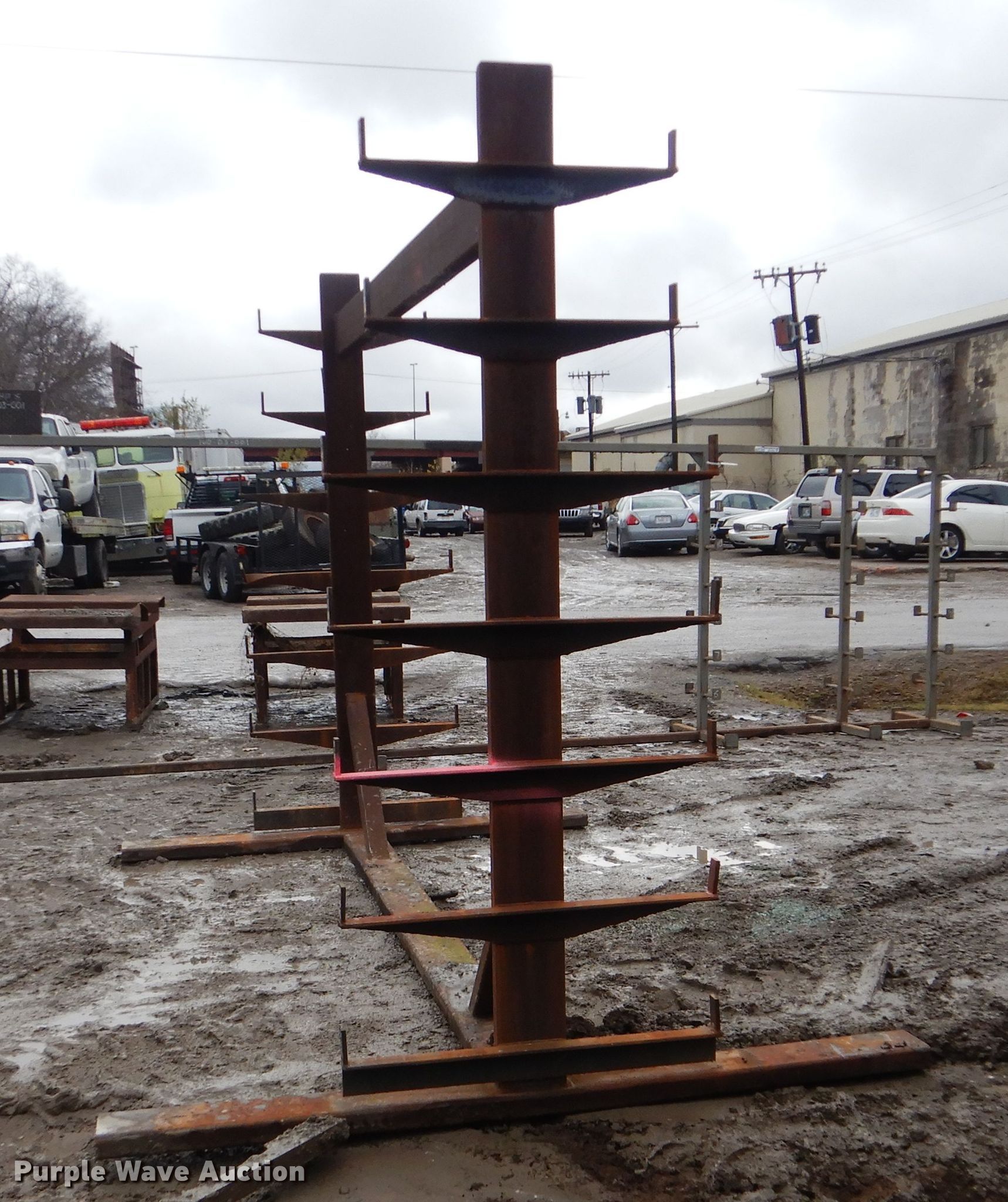 Double sided pipe rack in Tulsa, OK | Item AE9522 sold | Purple Wave