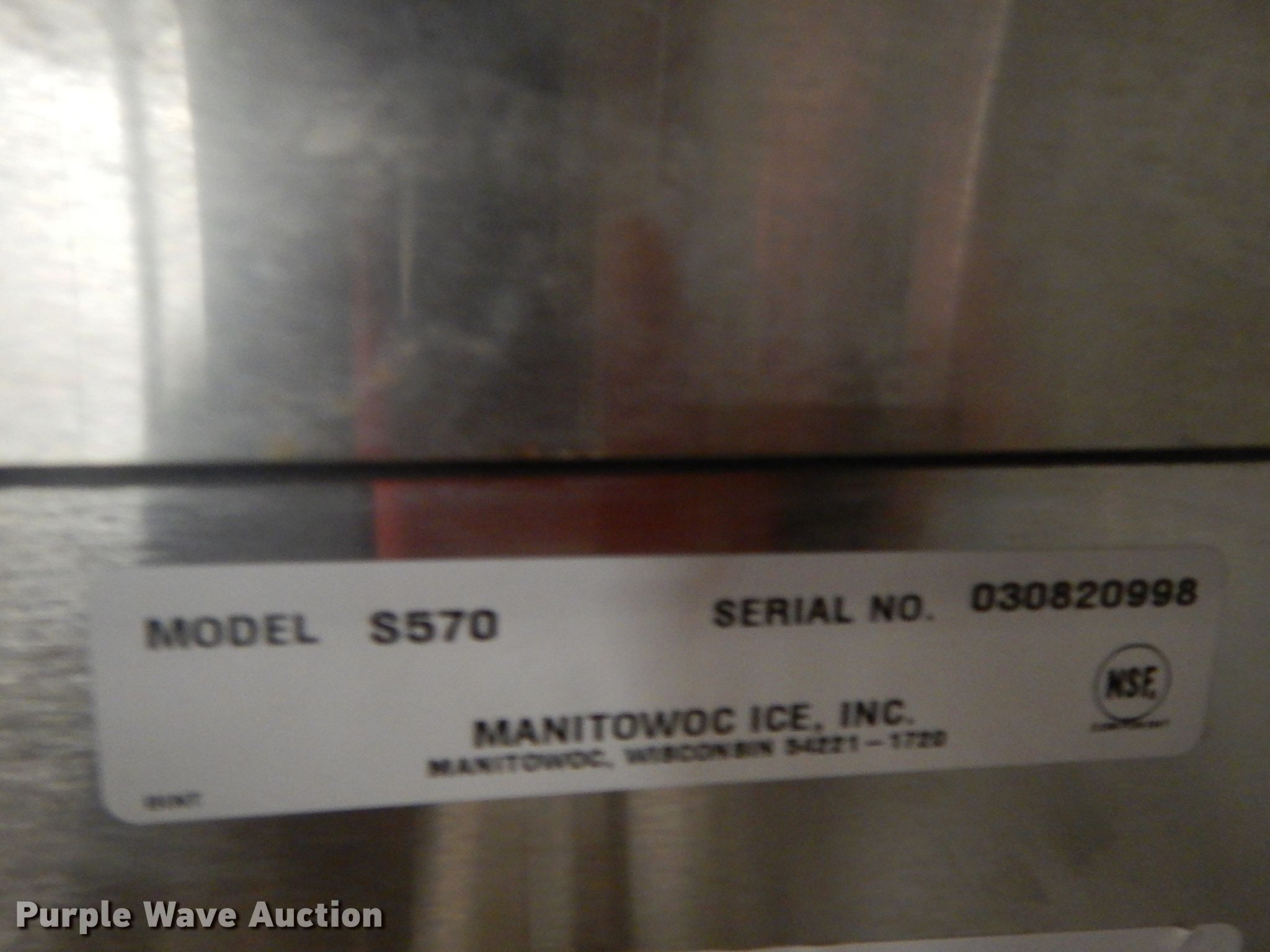 Manitowoc S570 ice machine in Joplin, MO Item GK9569 sold Purple Wave