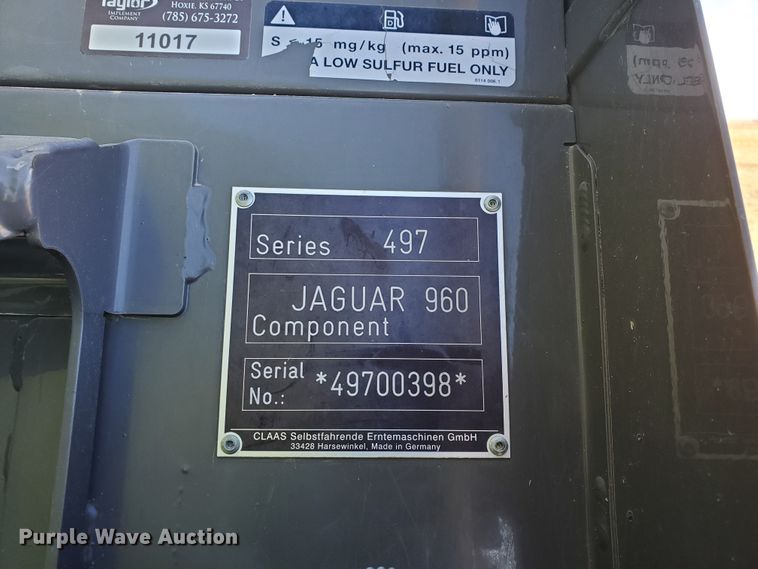 image for item DF4600 2015 Claas Jaguar 960  forage harvester