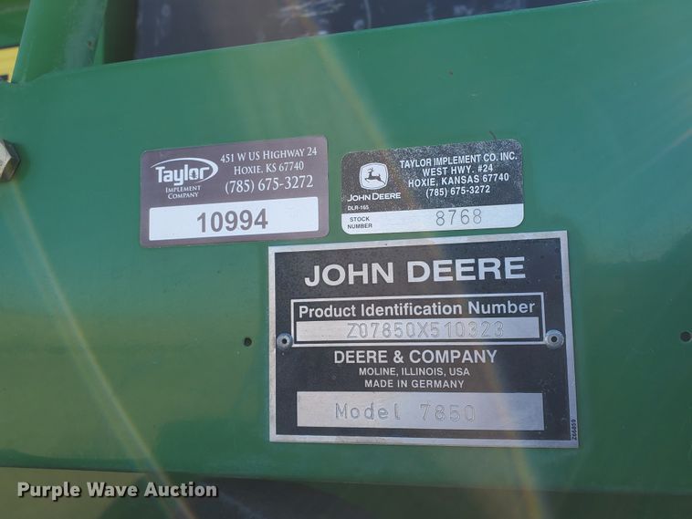 image for item DF4601 2009 John Deere 7850  forage harvester