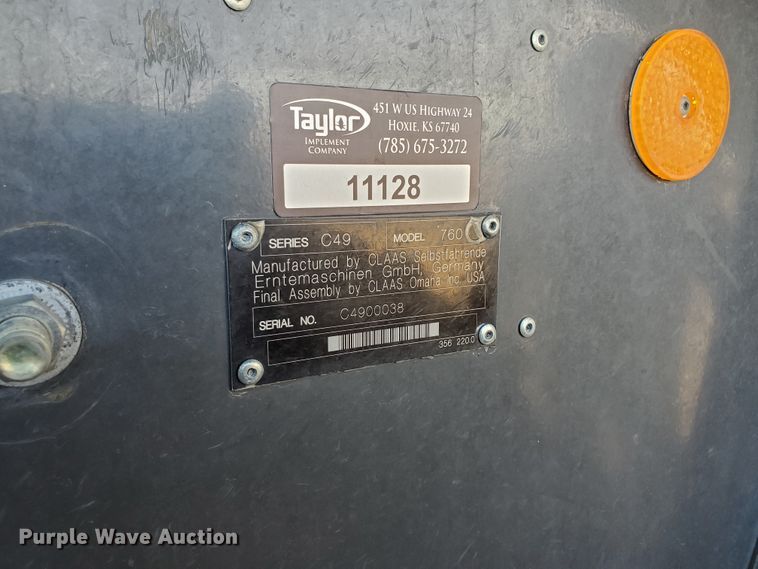 image for item DF4602 2011 Claas Lexion 760TT  RWA combine