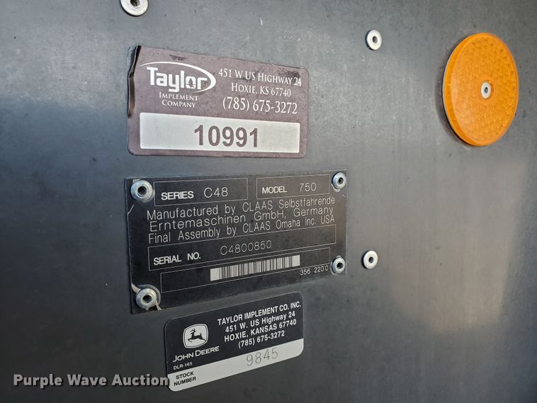 image for item DF4604 2013 Claas Lexion 750  RWA combine