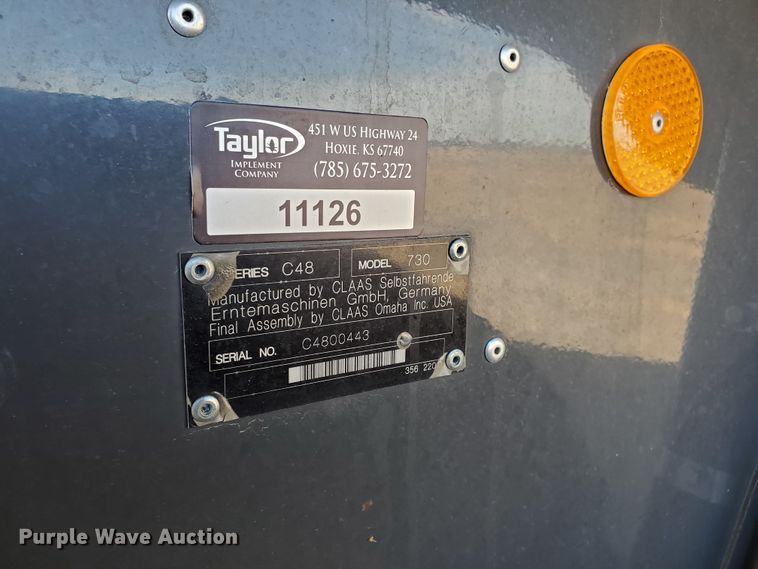 image for item DF4605 2012 Claas Lexion 730  combine