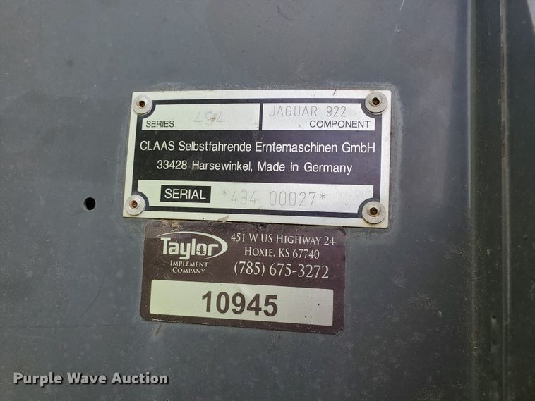 image for item DF4613 2007 Claas Jaguar 980  forage harvester