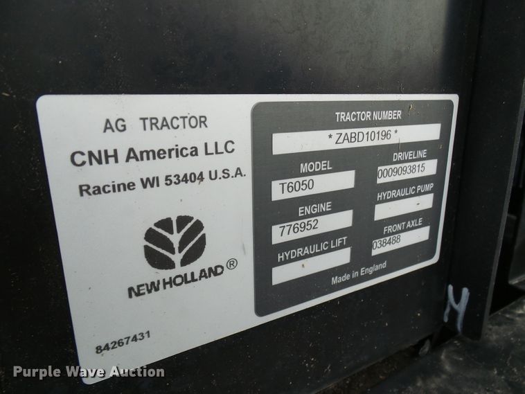 image for item DG2129 2011 New Holland T6050  MFWD tractor