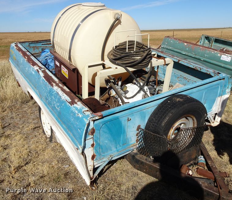 image for item DI0789 Shop built pickup truck bed trailer with spot sprayer