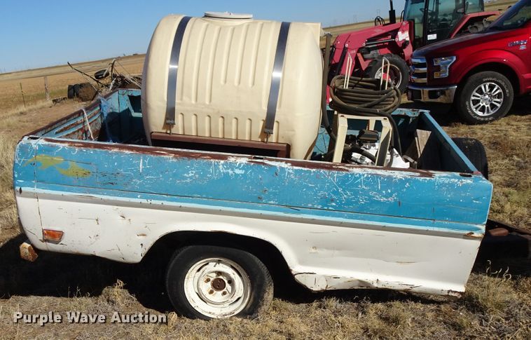 image for item DI0789 Shop built pickup truck bed trailer with spot sprayer