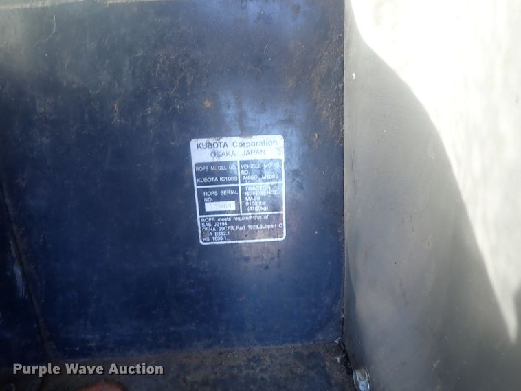 image for item DI7430 Kubota M108S  MFWD tractor