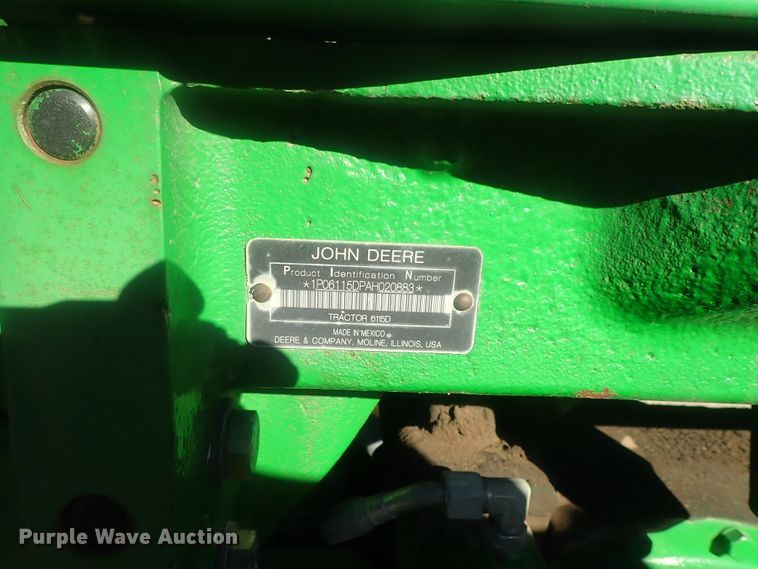 image for item DI7432 2011 John Deere 6115D  MFWD tractor