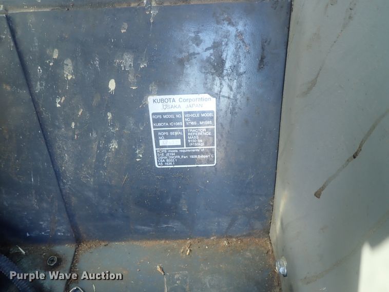 image for item DI7434 Kubota M108S  MFWD tractor