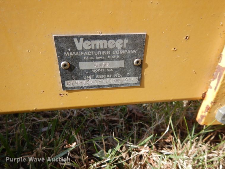 image for item GK9473 Vermeer WR22 hay rake